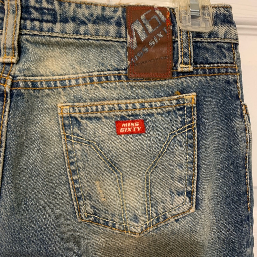 Miss Sixty Distress washed Jean cuff ends SZ 27 - Picture 5 of 8